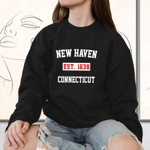 Vintage Sweatshirt New Haven Est 1638 Connecticut 1