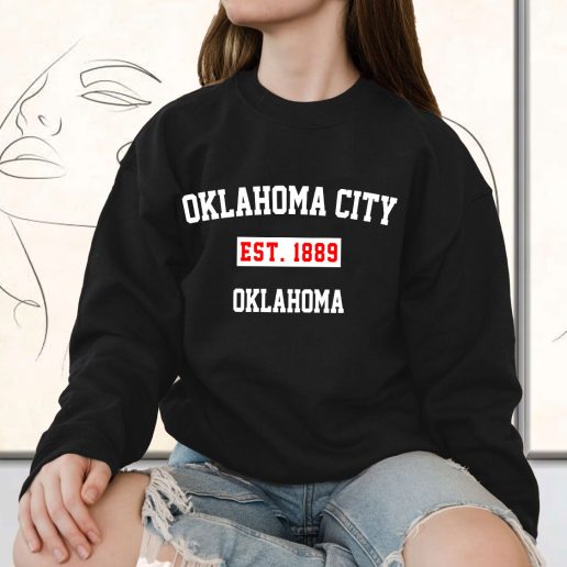 Vintage Sweatshirt Oklahoma City Est 1889 Oklahoma 1