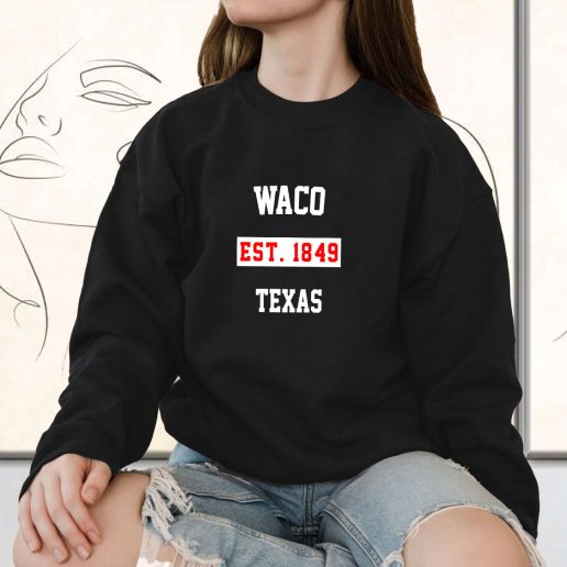 Vintage Sweatshirt Waco Est 1849 Texas 1