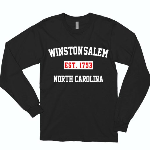 Winston Salem Est 1753 North Carolina 90s Long Sleeve T shirt 1