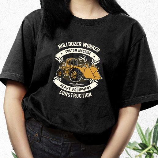 Aesthetic T Shirt Bulldozer Worker Fashion Trends