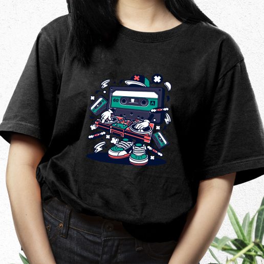 Aesthetic T Shirt Cassette Disk Jockey Fashion Trends