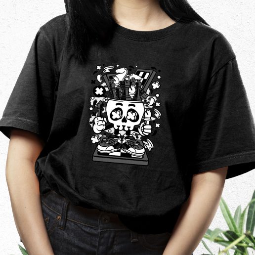 Aesthetic T Shirt Chess Skull Head Fashion Trends