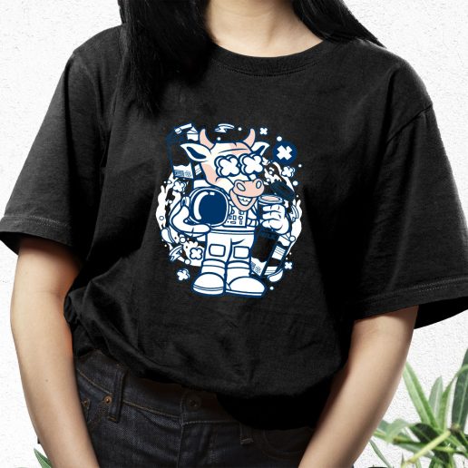 Aesthetic T Shirt Cow Astronaut Fashion Trends