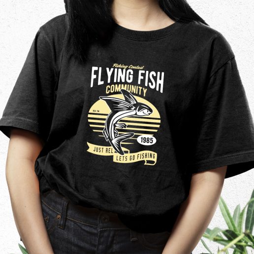 Aesthetic T Shirt Flying Fish Fashion Trends