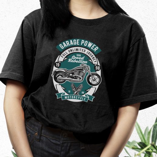 Aesthetic T Shirt Garage Power Motorcycle Fashion Trends