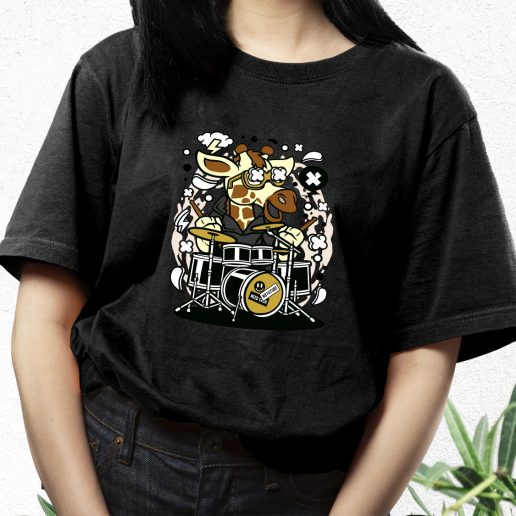 Aesthetic T Shirt Girrafe Drummer Fashion Trends