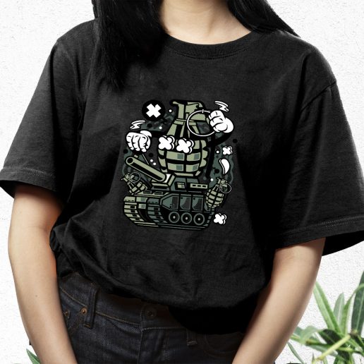 Aesthetic T Shirt Grenade War Tank Fashion Trends