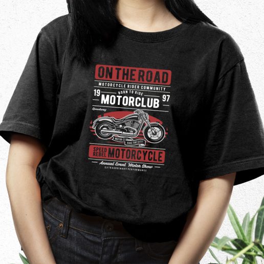 Aesthetic T Shirt Motorcycle On The Road Fashion Trends