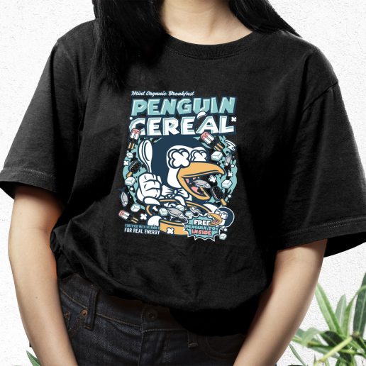 Aesthetic T Shirt Penguin Cereal Box Fashion Trends