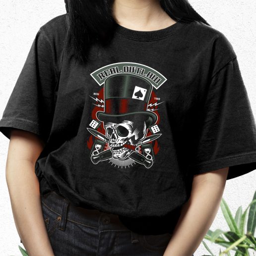 Aesthetic T Shirt Real Outlaw Skull Fashion Trends