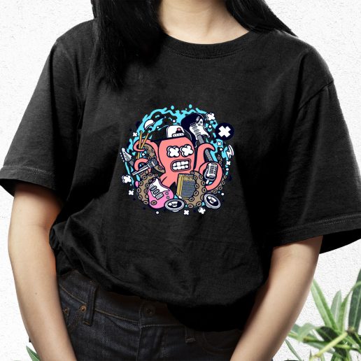 Aesthetic T Shirt Rock Octopus Fashion Trends