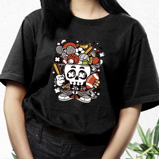 Aesthetic T Shirt Sports Skull Head Fashion Trends