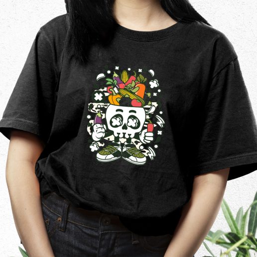 Aesthetic T Shirt Vegetable Skull Head Fashion Trends