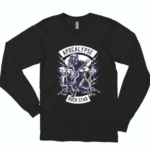 Apocapyse Rock Star Funny Long Sleeve T shirt