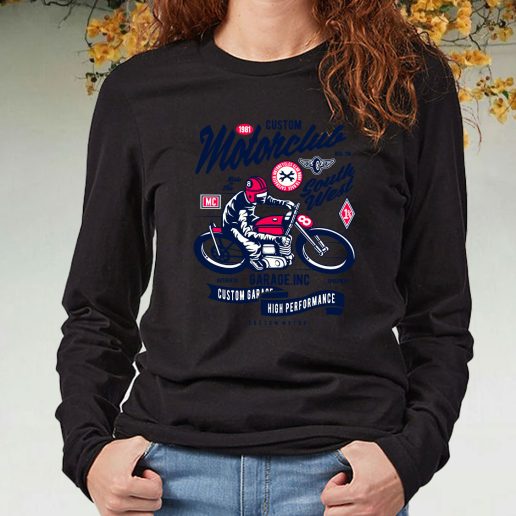 Black Long Sleeve T Shirt Custom Motorclub