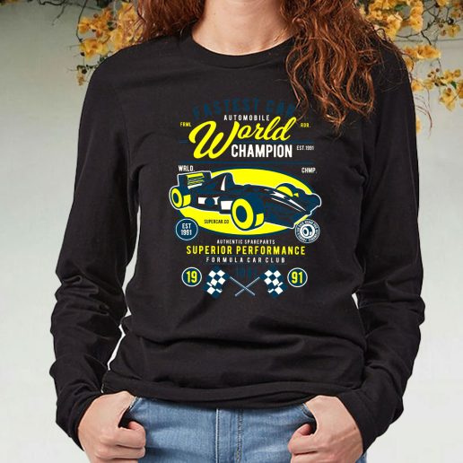 Black Long Sleeve T Shirt Fastest Car