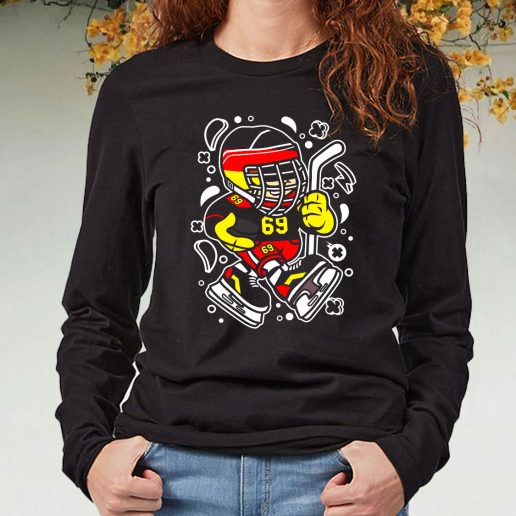 Black Long Sleeve T Shirt Germany Hockey Kid