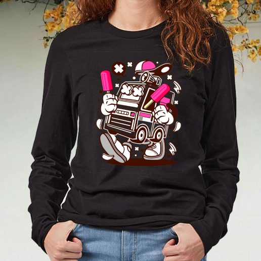 Black Long Sleeve T Shirt Ice Cream Truck