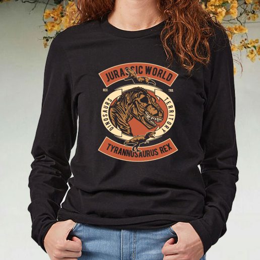 Black Long Sleeve T Shirt Jurrasic World