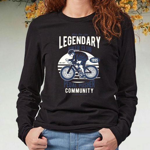 Black Long Sleeve T Shirt Legendary Biker Club