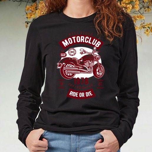 Black Long Sleeve T Shirt Motorcycle Club