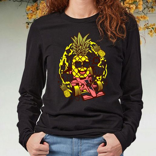 Black Long Sleeve T Shirt Pineapple Formula Racer