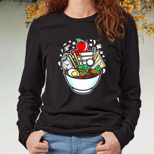 Black Long Sleeve T Shirt Ramen School