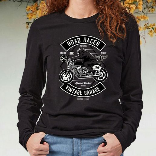 Black Long Sleeve T Shirt Road Racer