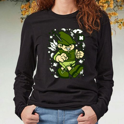 Black Long Sleeve T Shirt Robin Hood Kid