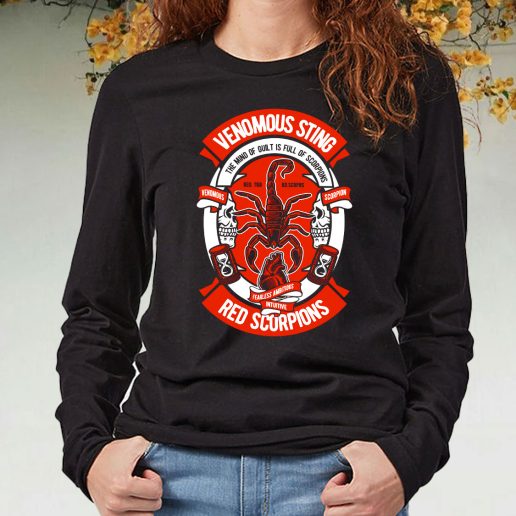 Black Long Sleeve T Shirt Scorpion