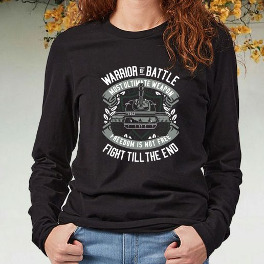 Black Long Sleeve T Shirt Warrior Of Battle