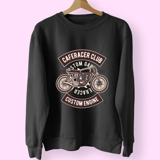 Caferacer Club Funny Graphic Sweatshirt