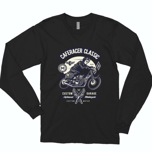 Caferacer Rider Classic Funny Long Sleeve T shirt