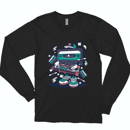 Cassette Disk Jockey Funny Long Sleeve T shirt