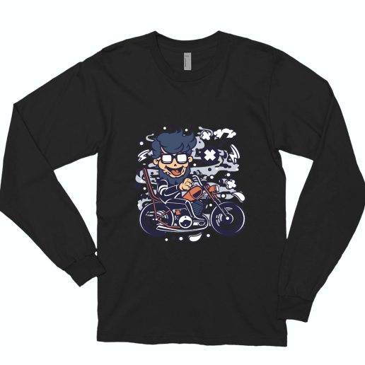 Chopper Hipster Funny Long Sleeve T shirt