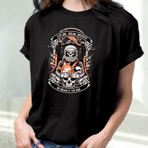 Classic T Shirt Astronaut Skull Fashion Trends