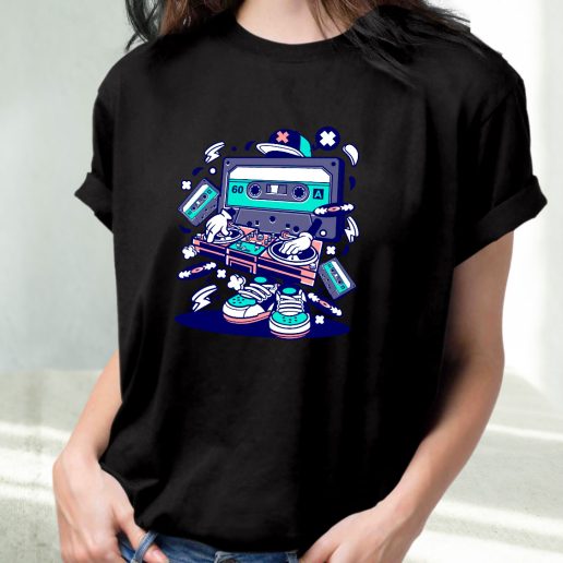 Classic T Shirt Cassette Disk Jockey Fashion Trends