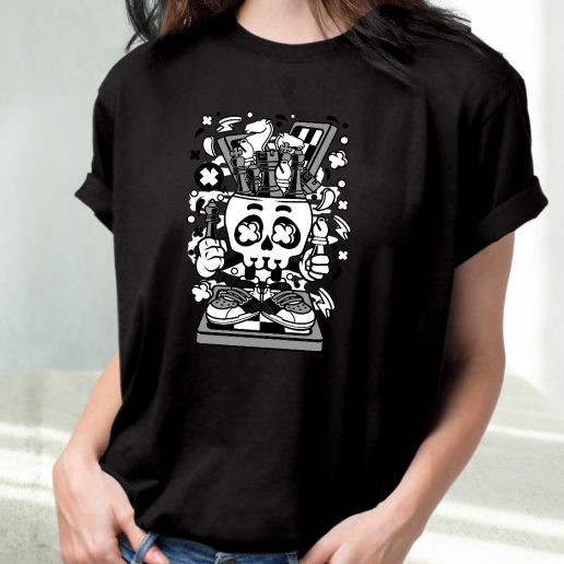 Classic T Shirt Chess Skull Head Fashion Trends