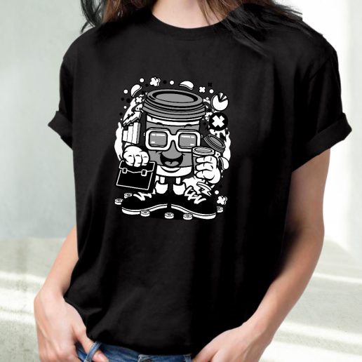 Classic T Shirt Coffee Cup Businessman Fashion Trends