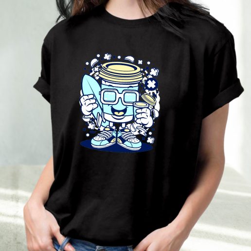 Classic T Shirt Coffee Cup Surfer Fashion Trends