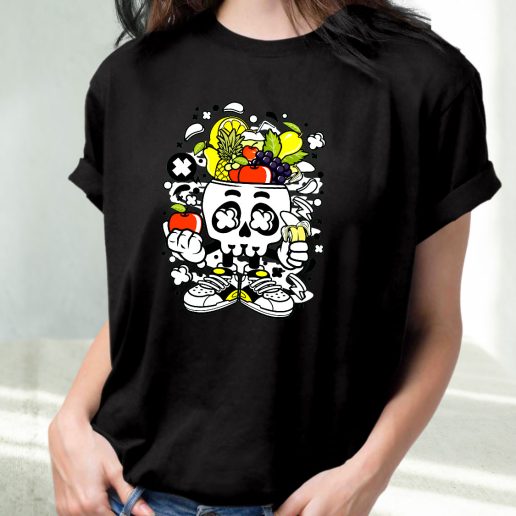 Classic T Shirt Fruit Skull Head Fashion Trends