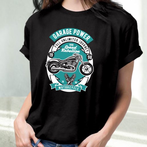 Classic T Shirt Garage Power Motorcycle Fashion Trends