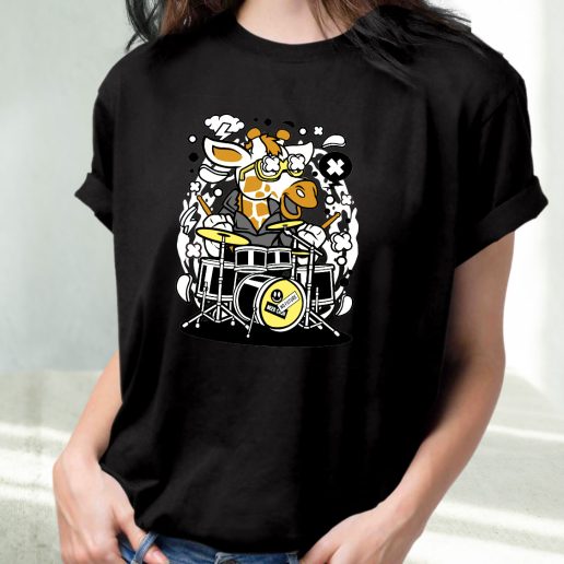 Classic T Shirt Girrafe Drummer Fashion Trends