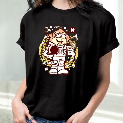 Classic T Shirt Monkey Astronaut Fashion Trends