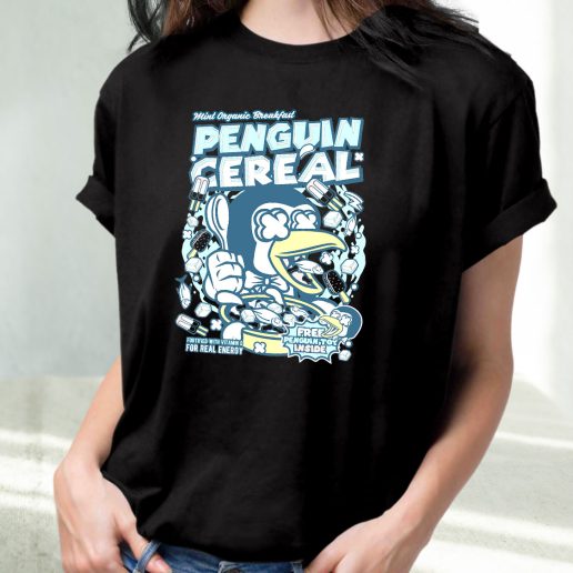 Classic T Shirt Penguin Cereal Box Fashion Trends