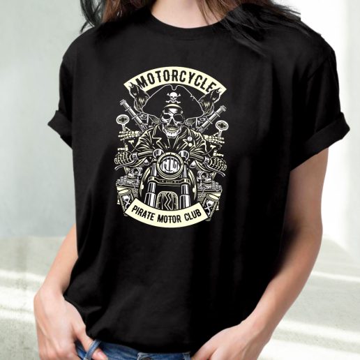 Classic T Shirt Pirate Motorcycle Club Fashion Trends