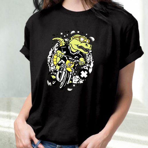 Classic T Shirt Trex Motocross Rider Fashion Trends