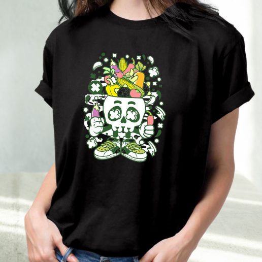 Classic T Shirt Vegetable Skull Head Fashion Trends