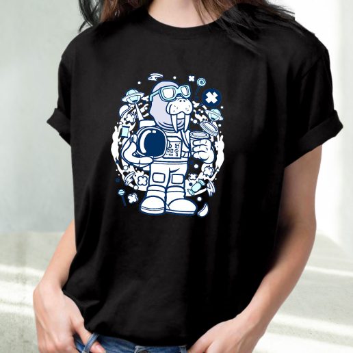 Classic T Shirt Walrus Astronaut Fashion Trends